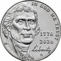 2026-P Modern Jefferson Nickel
