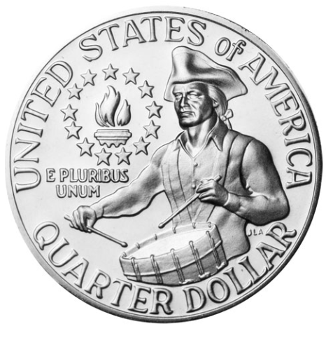 1976 Bicentennial Washington quarter with the drummer boy reverse