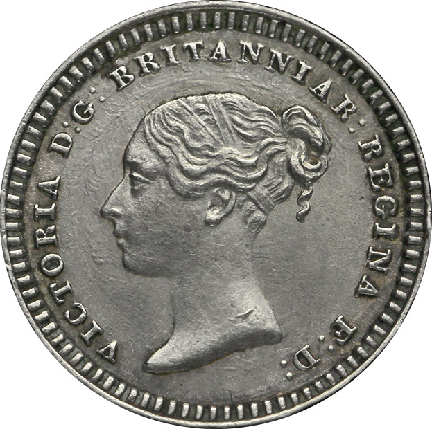 1843 43/44 Queen Victoria 1 1/2 Pence
