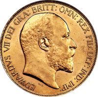 King Edward VII 5 Pounds 2 and 5 pounds coin
