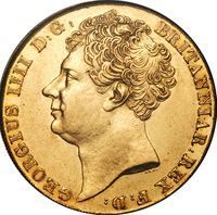 King George IV 2 Pounds 2 and 5 pounds coin