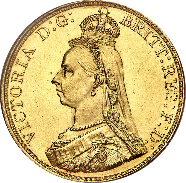 1893 Queen Victoria 5 Pounds