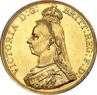 Queen Victoria 5 Pounds 2 and 5 pounds coin