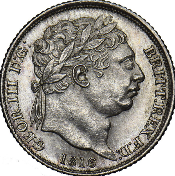 1819 King George III 6 Pence