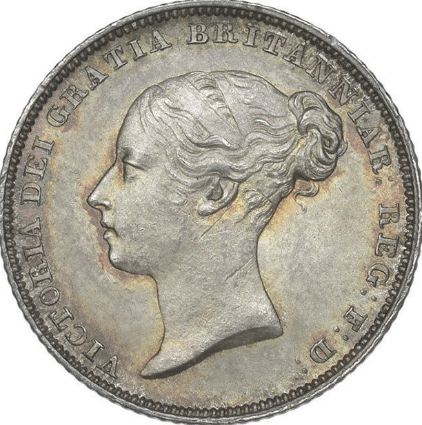 1845 Queen Victoria 6 Pence