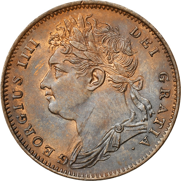 1827 King George IV Farthing