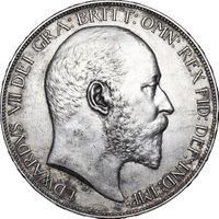 King Edward VII Crown half crown and crown coin
