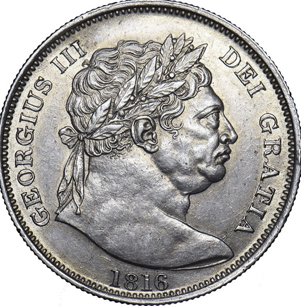 1817 Bull Head King George III Half Crown