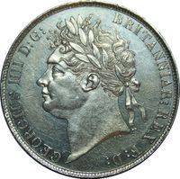 King George IV Crown half crown and crown coin