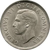 King George VI Crown half crown and crown coin