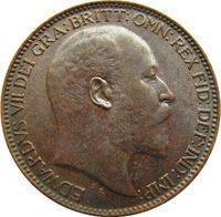 King Edward VII Half Penny half penny and penny coin