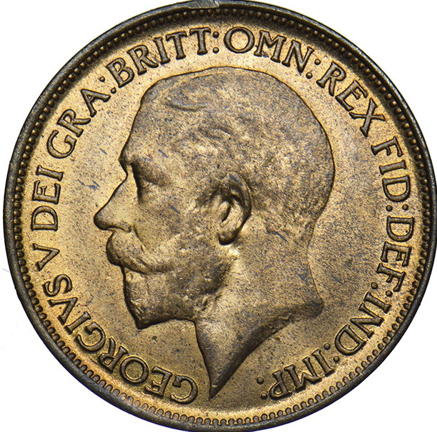 1920 Proof King George V Half Penny