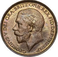King George V Penny half penny and penny coin