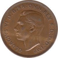 King George VI Penny half penny and penny coin