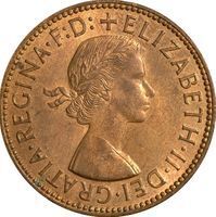Queen Elizabeth II Half Penny half penny and penny coin