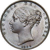 Queen Victoria Half Penny half penny and penny coin