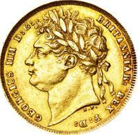 King George IV Sovereign half sovereign and sovereign coin