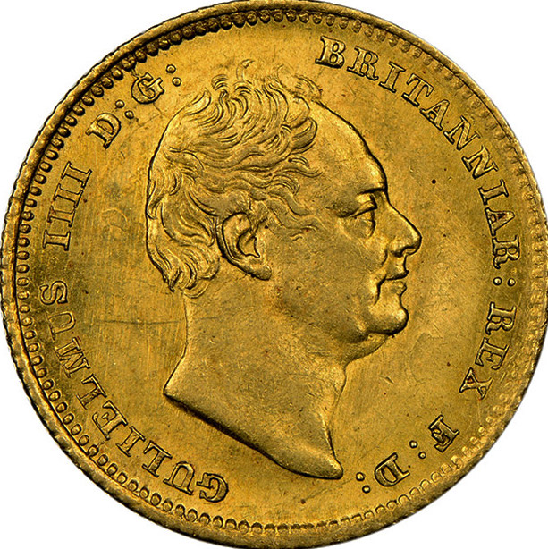 1834 Proof King William IV Half Sovereign