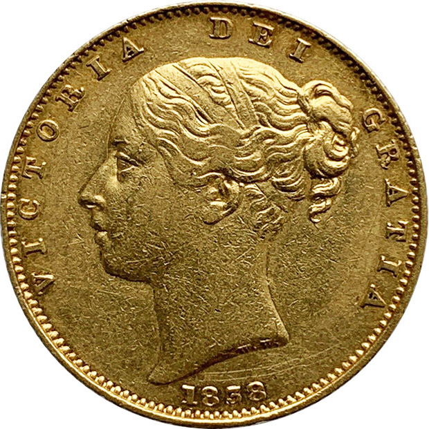 1838 Narrow Shield Queen Victoria Sovereign