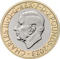 King Charles III 2 Pounds king charles iii decimal coinage coin