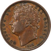 King George IV Half Farthing quarter, third and half farthing coin