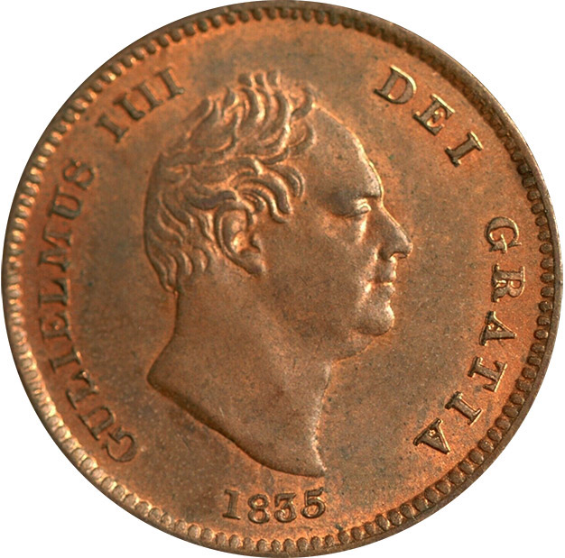 1835 King William IV Third Farthing