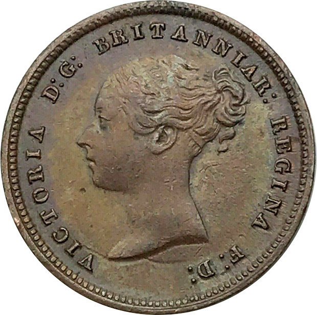 1839 Queen Victoria Half Farthing