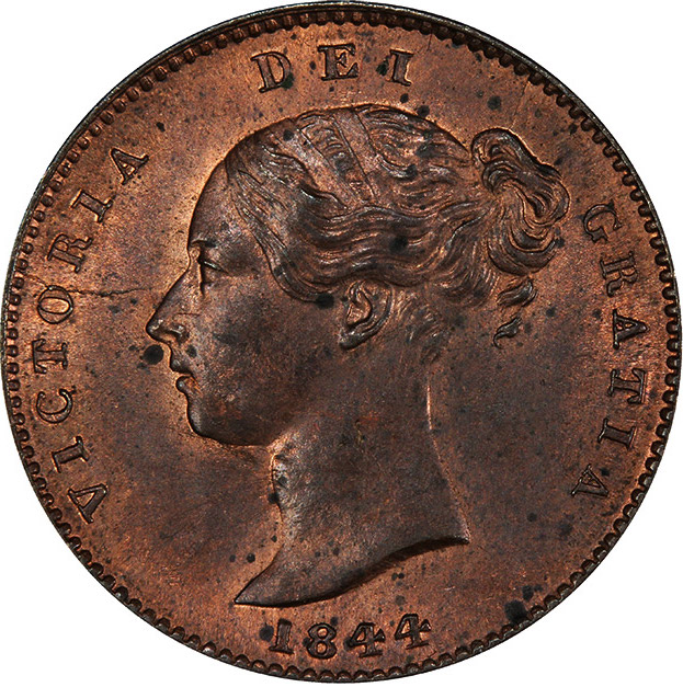 1844 RE Queen Victoria Third Farthing
