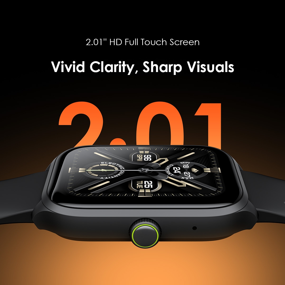 Oraimo Watch 5 Lite Smart Watch 2.01" HD IP68 Wireless HD Calling - Black image 4