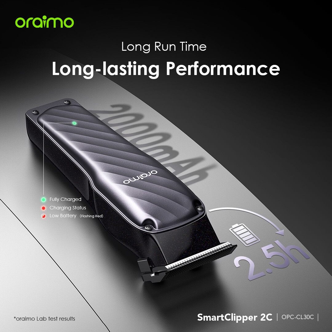 Oraimo SmartClipper 2C Professional Hair Clipper Smart Rechargeable Electric Clipper 365-day Warranty image 2