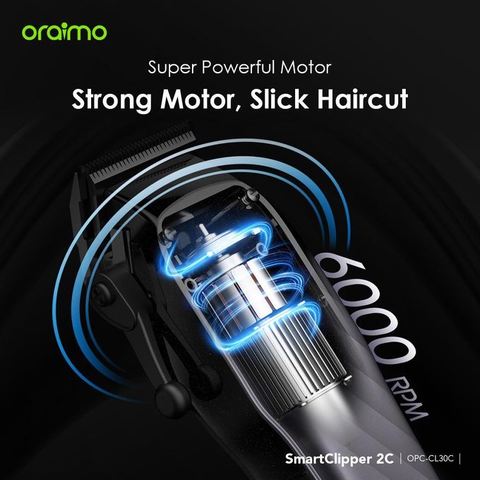 Oraimo SmartClipper 2C Professional Hair Clipper Smart Rechargeable Electric Clipper 365-day Warranty image 3