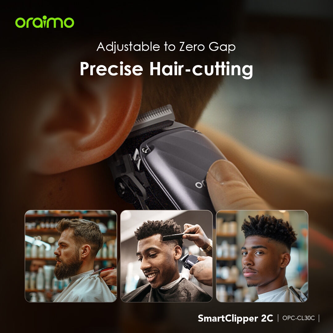 Oraimo SmartClipper 2C Professional Hair Clipper Smart Rechargeable Electric Clipper 365-day Warranty image 9
