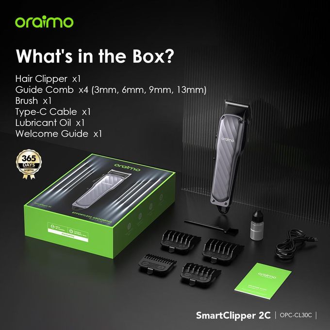 Oraimo SmartClipper 2C Professional Hair Clipper Smart Rechargeable Electric Clipper 365-day Warranty image 4