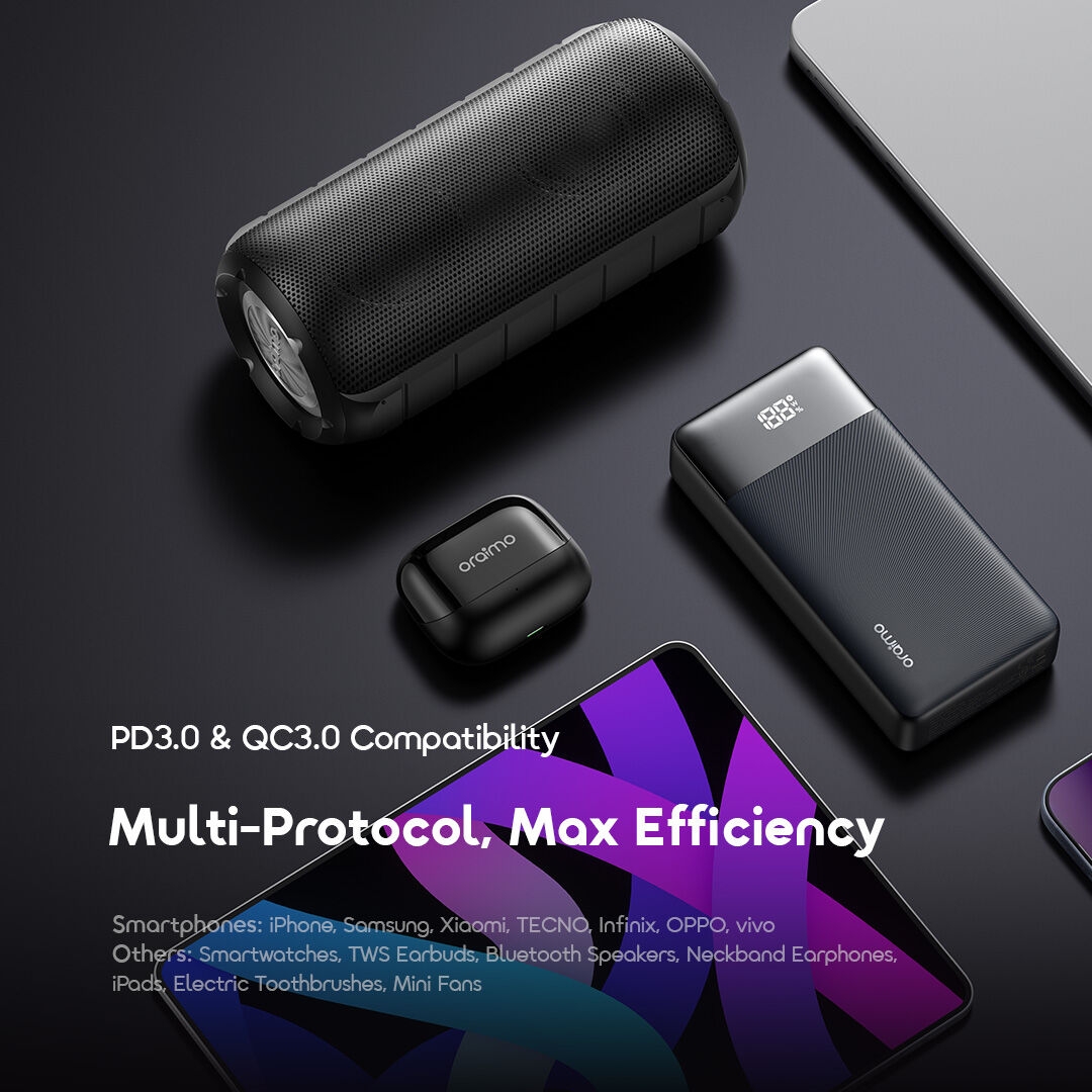Oraimo PowerNova Q21 Power Bank 20000mAh 22.5W Fast Charging Smart Digital Display image 4