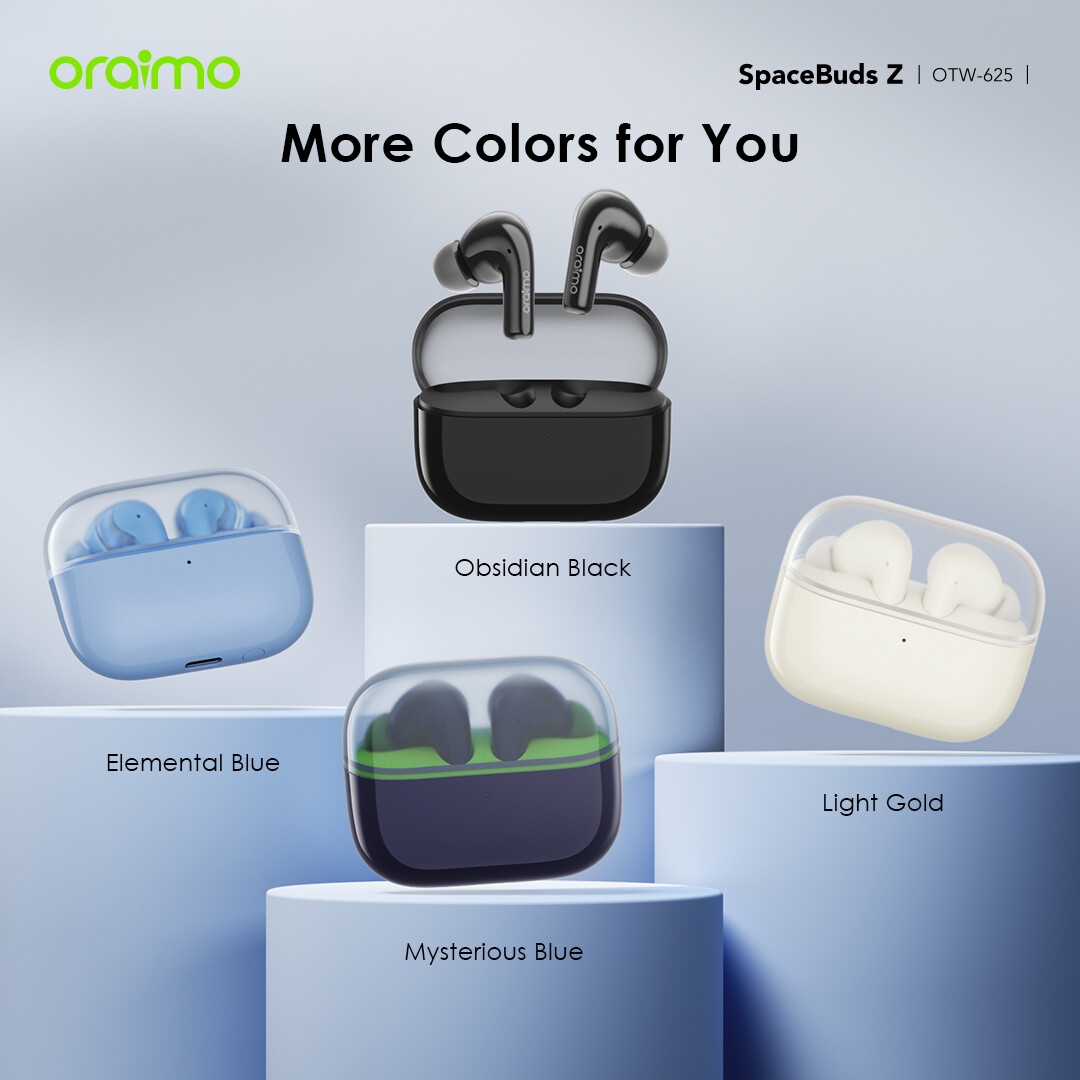 Oraimo SpaceBuds Z True Wireless Earbuds with Spatial Audio ANC - Mysteriou Blue image 14