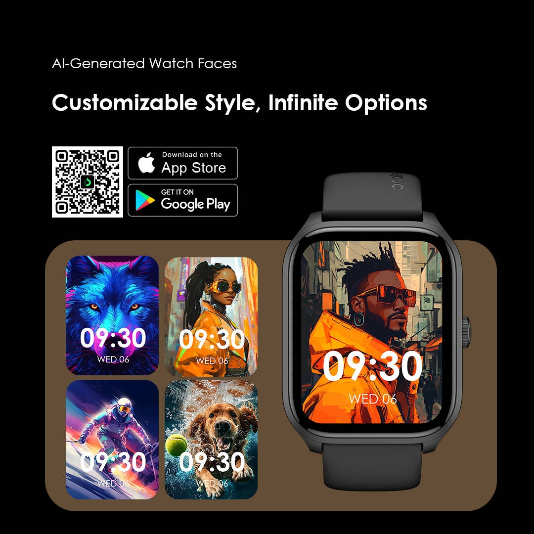 Oraimo Watch 5 Lite Smart Watch 2.01" HD IP68 Wireless HD Calling - Black image 10