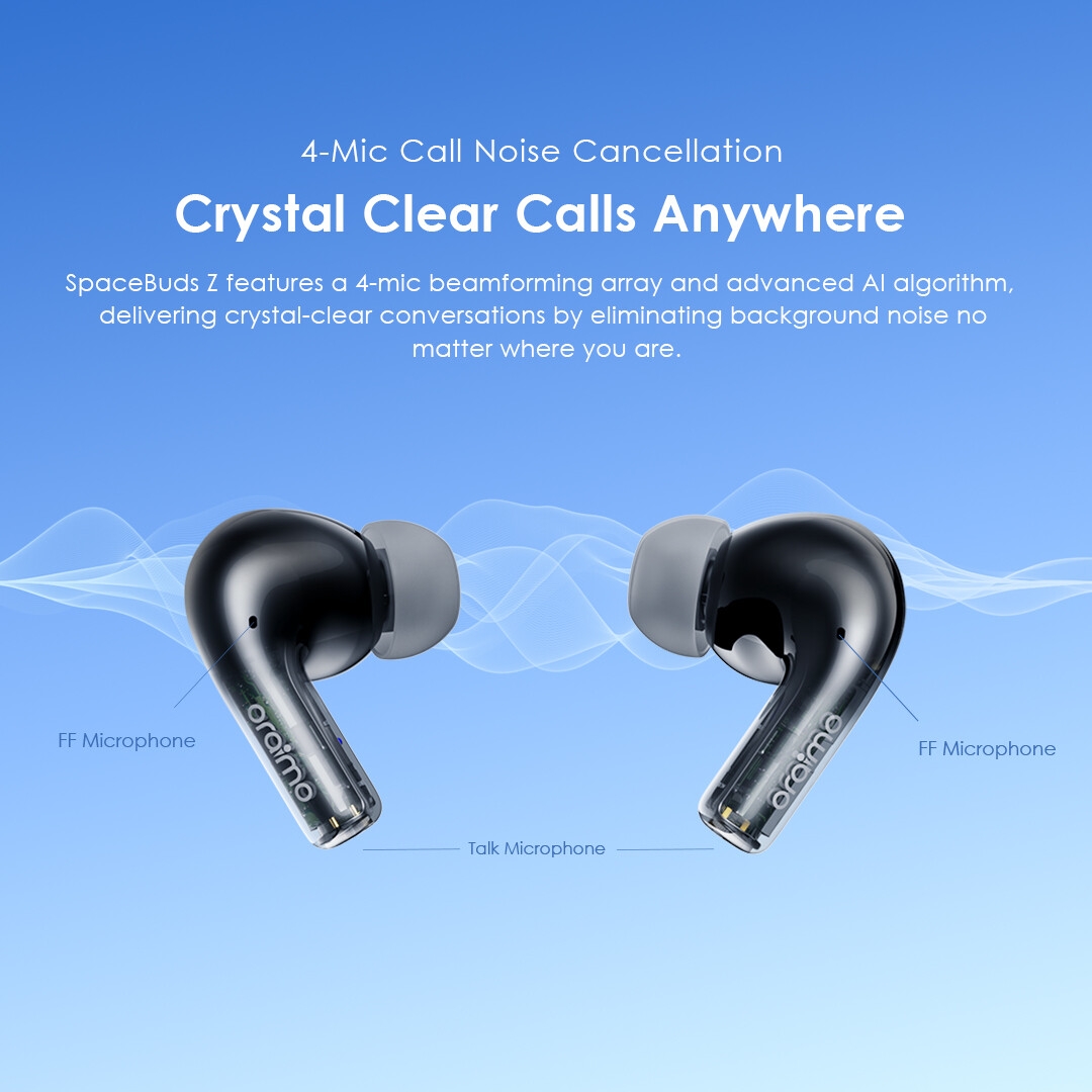 Oraimo SpaceBuds Z True Wireless Earbuds with Spatial Audio ANC - Mysteriou Blue image 5