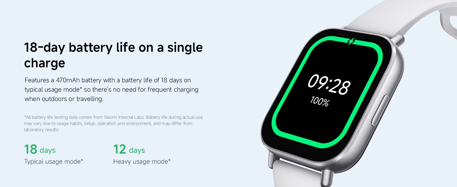 XIAOMI Redmi Watch 5 Active Midnight Black Smartwatch 2.0" LCD display, Long battery life, Bluetooth calling, Noise reduction, Health tracking, 5ATM waterproof, 18 days battery life image 13