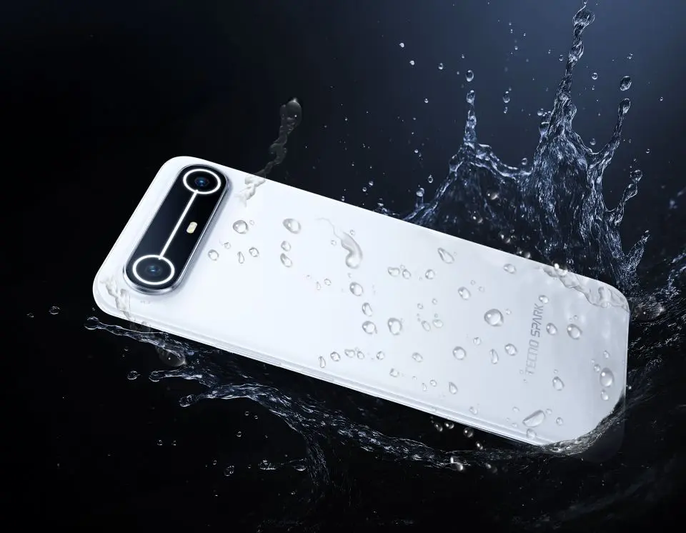 Tecno Spark Slim 6.78" AMOLED 8GB RAM 256GB ROM 50MP 5160mAh 45W Fast Charging AI Powered – Slim White/Cool Black image 3
