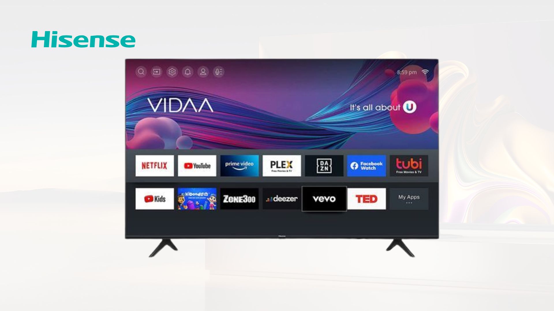 Hisense 43 Inch FHD LED VIDAA Smart Free To Air Tv – Black (3YRS WRNTY) image 1
