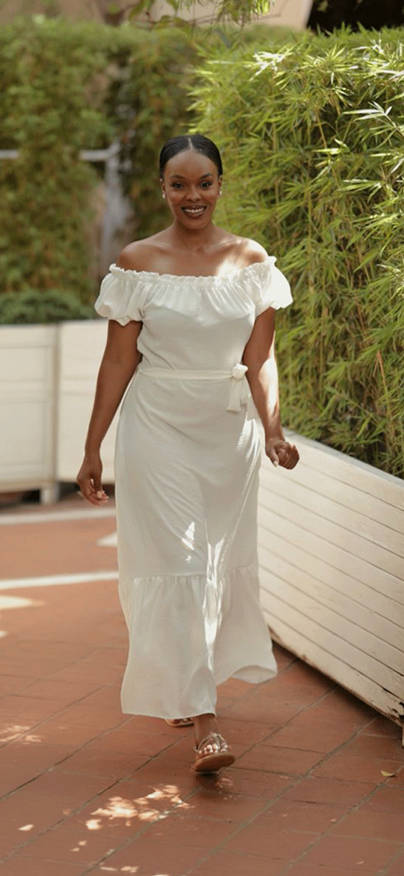Off shoulder Belted Maxi image 2