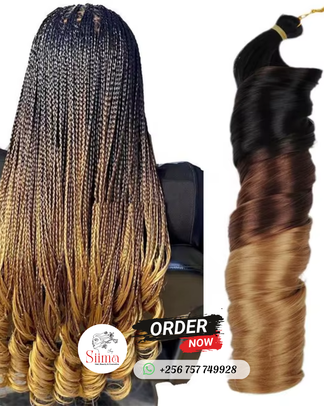 24in Silky French Curl Braiding Hair Spiral Curl B