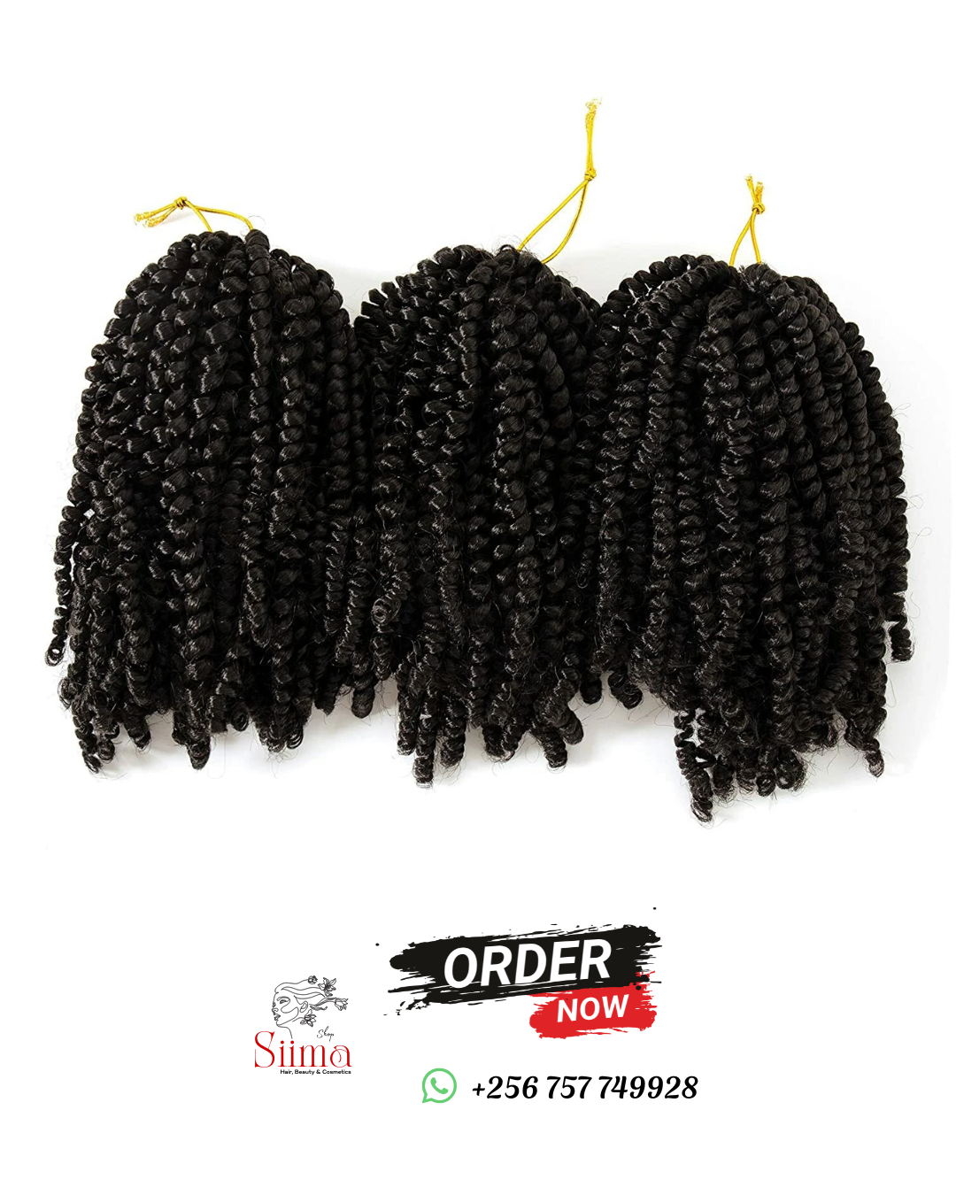 3 Pack 8 Inch Spring Twist hair Ombre Colors Synth