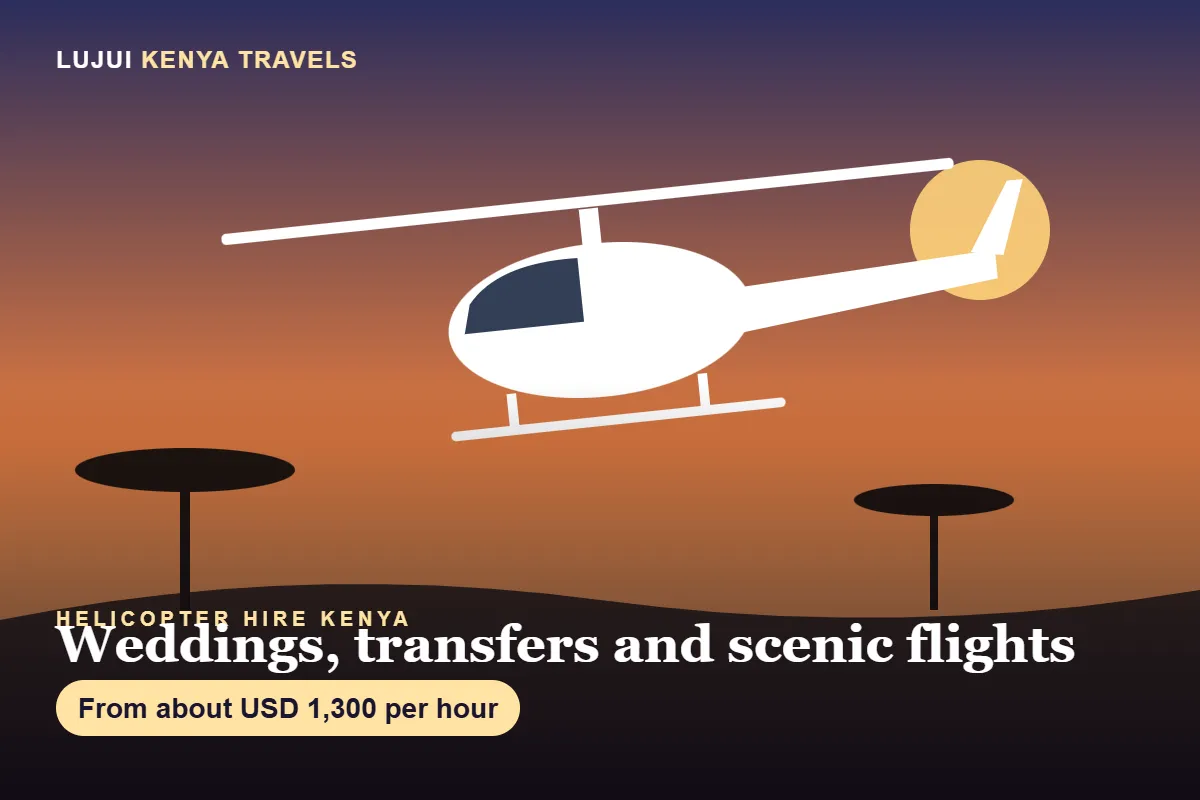 Helicopter Hire in Kenya: Weddings, Transfers and Scenic Flights image 1