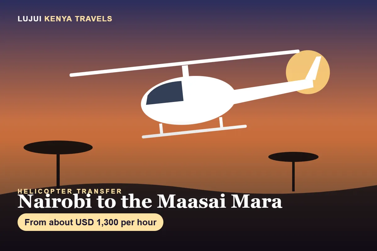 Helicopter Transfer Nairobi to Maasai Mara image 1