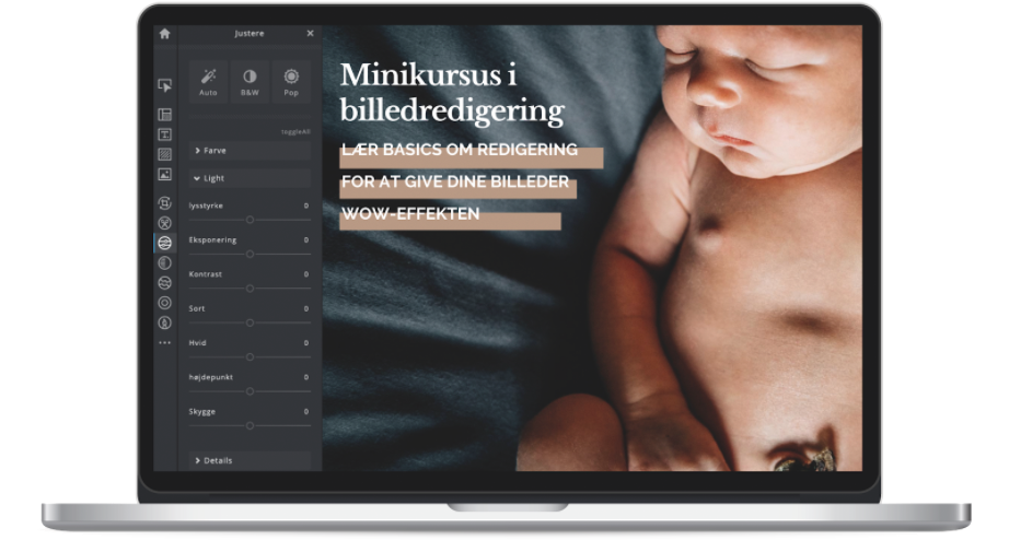 MINIKURSUS I BILLEDREDIGERING MED PIXLR.COM - for den totale nybegynder