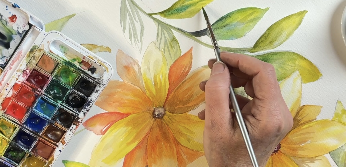 Akvarel for begyndere blomster