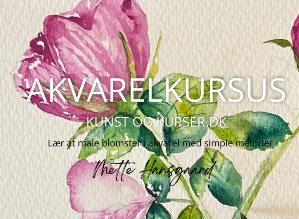 Akvarelkursus blomster akvarelmaling