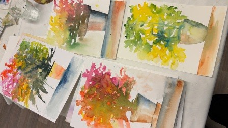 akvarelkursus for begyndere blomster