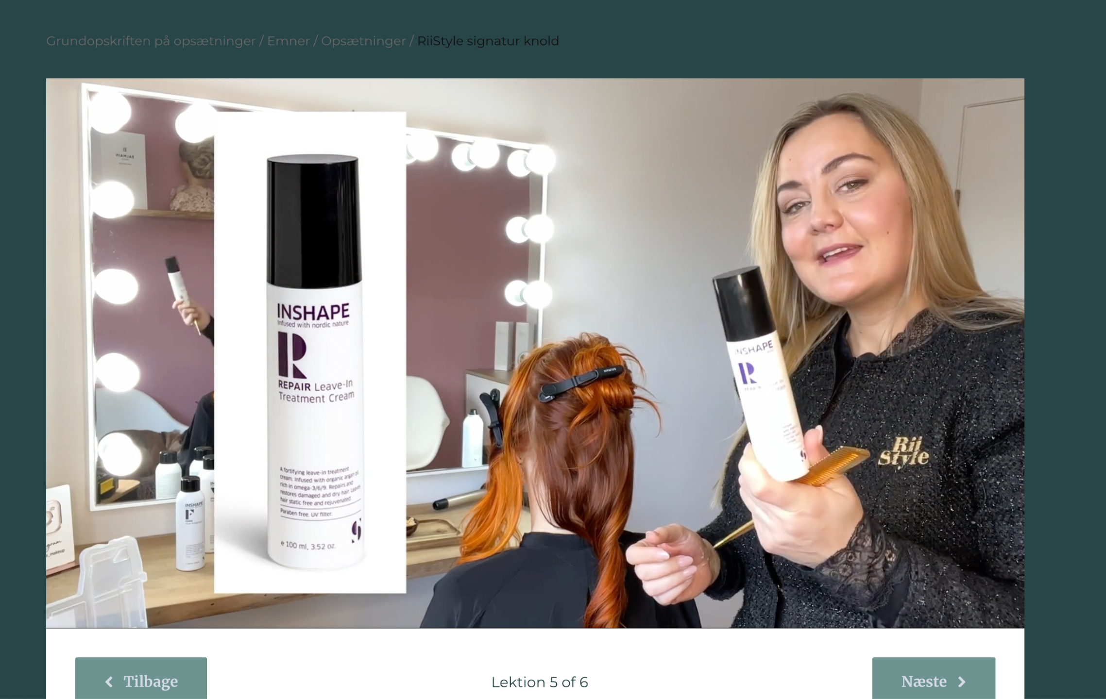Rikke underviser i basis opsætningsteknikker 